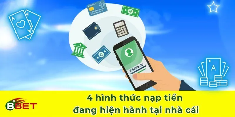4 hình thức nạp tiền đang hiện hành tại nhà cái