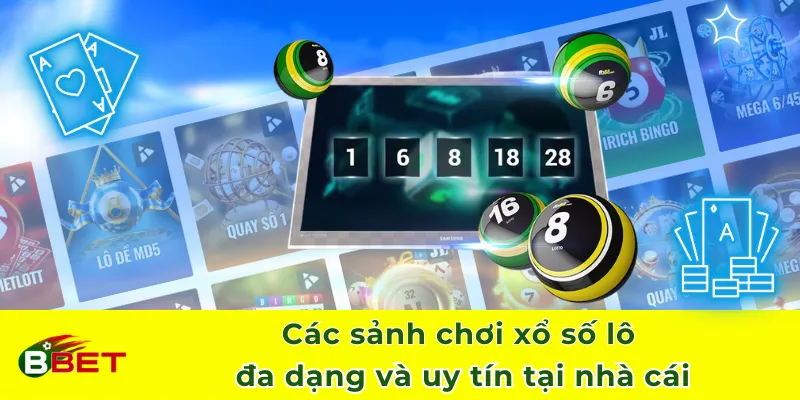 Các sảnh chơi xổ số lô đa dạng và uy tín tại nhà cái