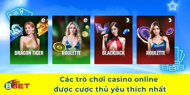 Các trò chơi casino online được cược thủ yêu thích nhất