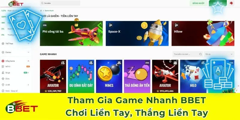 Tham Gia Game Nhanh BBET - Chơi Liền Tay, Thắng Liền Tay